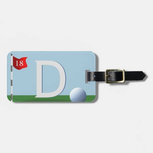 Golf Monogram Grootste Golfer Bagage Label (Voorkant horizontaal)