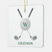 Golf Monogram Keramisch Ornament (Links)