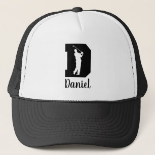 Golf Monogram Letter D Persoonlijk Trucker Pet