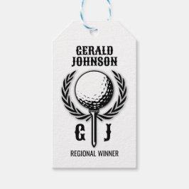 Golf Monogram met krans ontwerp Cadeaulabel