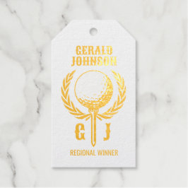 Golf Monogram met krans ontwerp Cadeaulabels