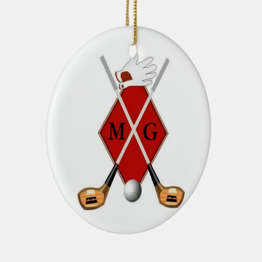 Golf Monogram Ornament (Rechts)