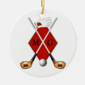 Golf Monogram Ornament (Voorkant)