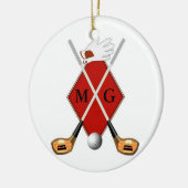 Golf Monogram Ornament (Links)