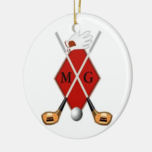 Golf Monogram Ornament (Links)