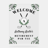 Golf Monogram Par-T-shirt Welkom Acryl Bord (Voorkant)