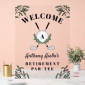 Golf Monogram Par-T-shirt Welkom Acryl Bord (Huwelijk)