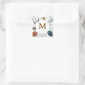 Golf Monogram Personalized Golf  Vierkante Sticker (Tas)