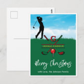 Golf Monogram Prettig Kerstmis-Vakantie Ontwerp Briefkaart (Voorkant / Achterkant)