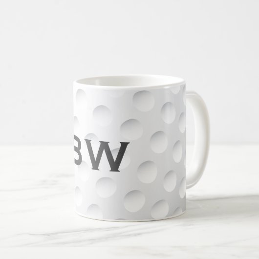 Golf Monogram sluiten Koffiemok (Voorkant rechts)