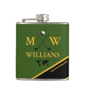 Golf Monogrammed Flask Gepersonaliseerd voor Golfe Heupfles (Voorkant)