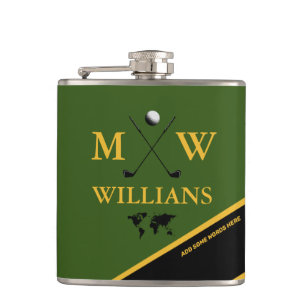 Golf Monogrammed Flask Gepersonaliseerd voor Golfe Heupfles