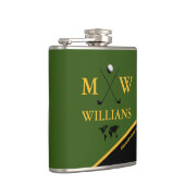 Golf Monogrammed Flask Gepersonaliseerd voor Golfe Heupfles (Rechts)