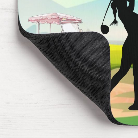 Golf Mousepad met Golfer Swinging Muismat (Hoek)