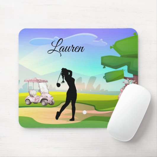 Golf Mousepad met Golfer Swinging Muismat (Met muis)