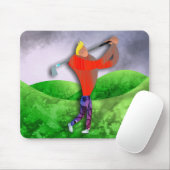 Golf Mousepad met Golfer Swinging Muismat (Met muis)