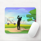 Golf Mousepad met Golfer Swinging Muismat (Met muis)