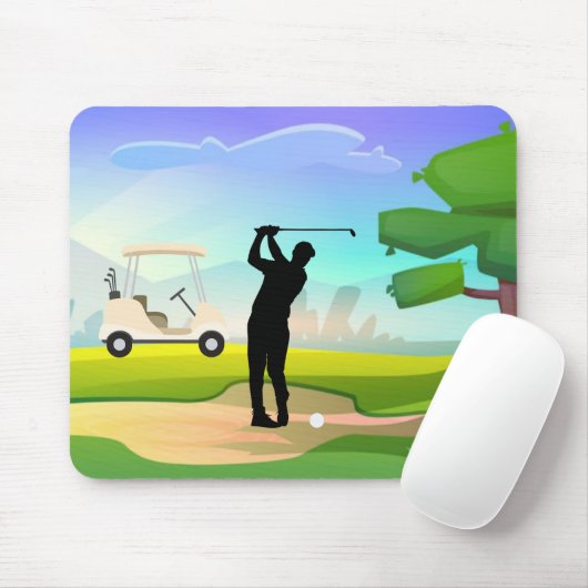 Golf Mousepad met Golfer Swinging Muismat (Met muis)