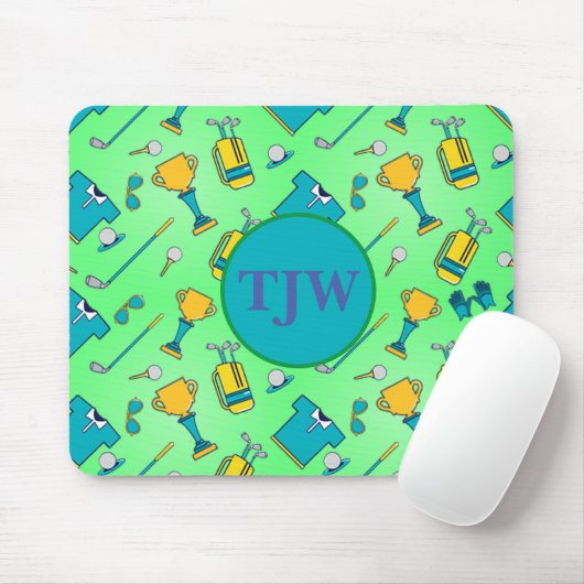 Golf Mousepad met Monogram Muismat (Met muis)