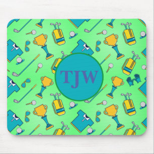 Golf Mousepad met Monogram Muismat