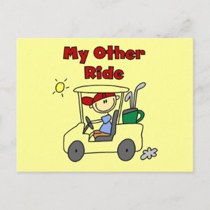Golf My Other Ride T-shirts en cadeaus Briefkaart