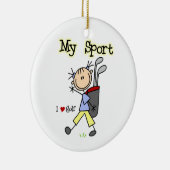 Golf My Sport Keramisch Ornament (Rechts)
