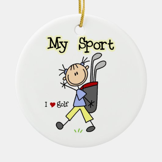 Golf My Sport Keramisch Ornament (Voorkant)