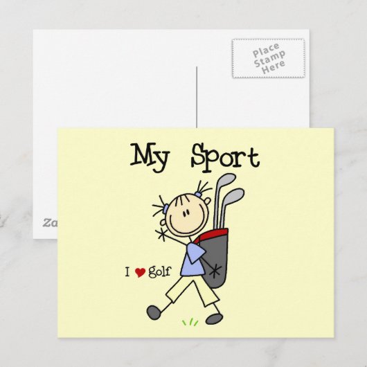 Golf My Sport T-shirts en Gifts Briefkaart (Voorkant / Achterkant)