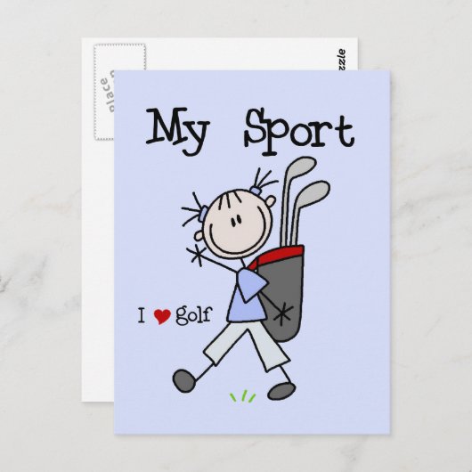 Golf My Sport T-shirts en Gifts Briefkaart (Voorkant / Achterkant)