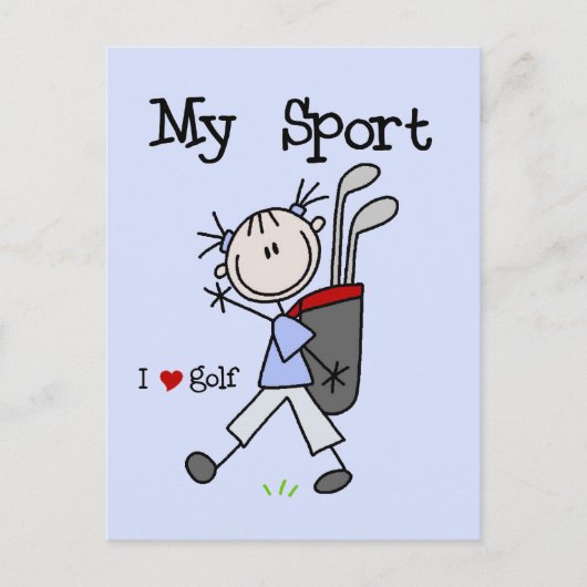 Golf My Sport T-shirts en Gifts Briefkaart (Voorkant)