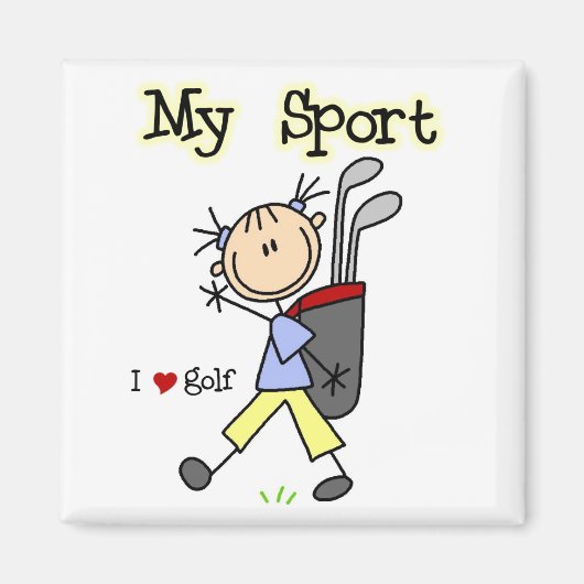 Golf My Sport T-shirts en Gifts Magneet (Voorkant)