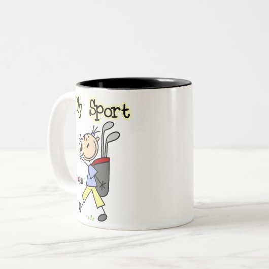 Golf My Sport Tweekleurige Koffiemok (Voorkant links)