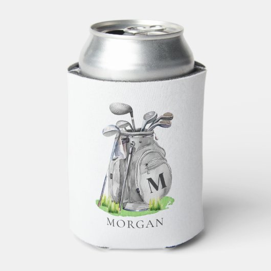 Golf naam monogram blikjeskoeler (Blikje Voorkant)