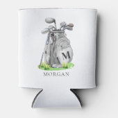 Golf naam monogram blikjeskoeler (Voorkant)