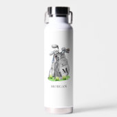 Golf naam monogram waterfles (Voorkant)