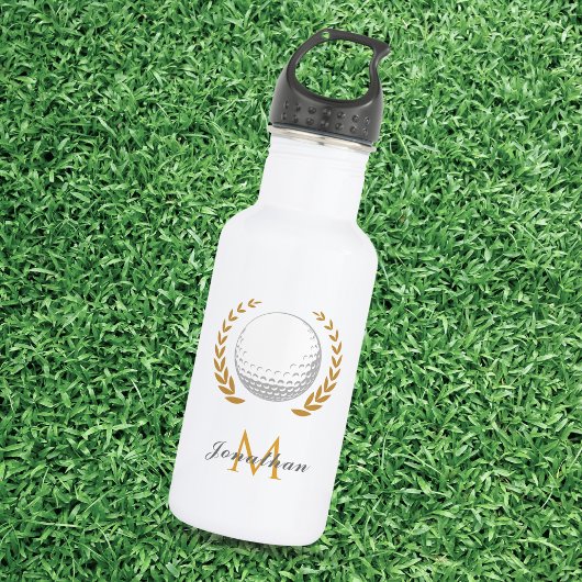 Golf Name & Initiaal Monogrammed Father Golfer Bal Waterfles