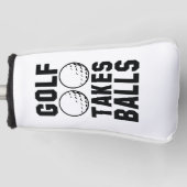 Golf Neemt Ballen Golfheadcover (Voorkant)
