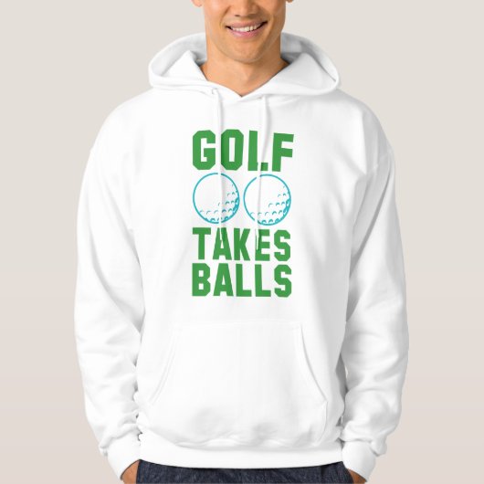 Golf Neemt Ballen Hoodie (Voorkant)