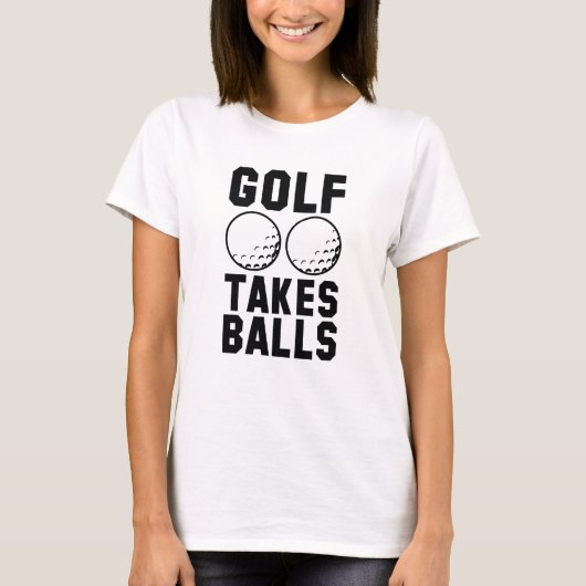 Golf neemt ballen t-shirt (Voorkant)