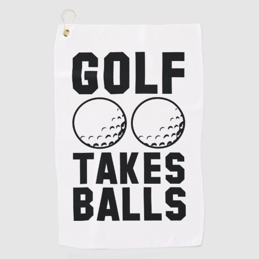 Golf Neemt Balls Golfhanddoek (Voorkant)