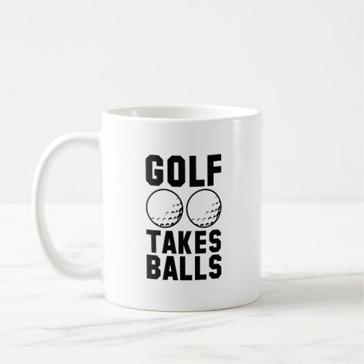 Golf Neemt Balls Koffiemok (Links)
