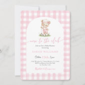 Golf New to the Club Baby Shower Girl Invitation Kaart (Voorkant)