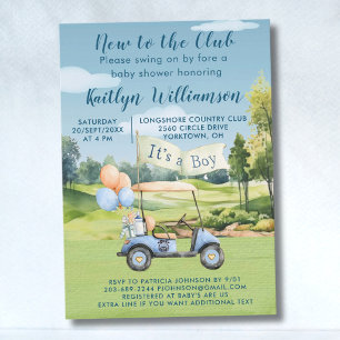 Golf Nieuw bij de Club Baby Shower Uitnodiging