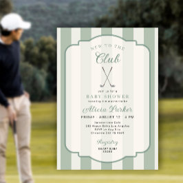 Golf nieuw bij de club geslacht neutrale babyshowe kaart