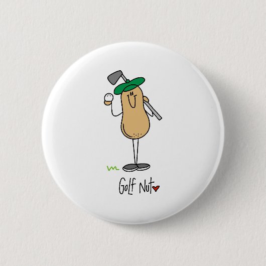 Golf Noot Ronde Button 5,7 Cm (Voorkant)