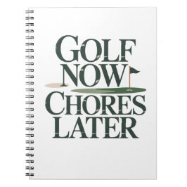 Golf Nu Klussen Later Retro Golf Humor Notitieboek