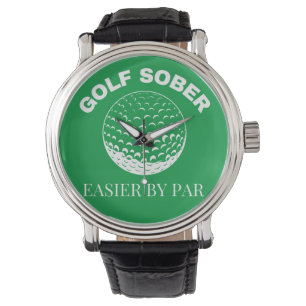 Golf Nuchterder Door Par Grappige Golf Citaat Horloge