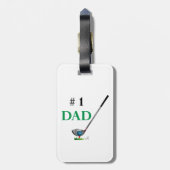 GOLF nummer één DAD, Golf Club, Cool Bagagelabel (Achterkant verticaal)