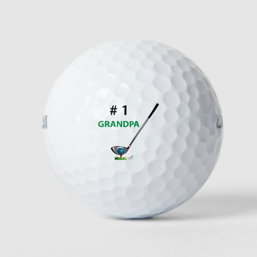 Golf - Nummer een opa cadeau Golfballen (Voorkant)