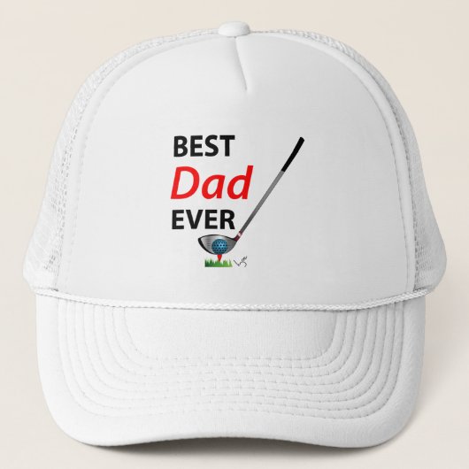 GOLF Nummer Een Papa, Cool Golf Trucker Pet (Voorkant)